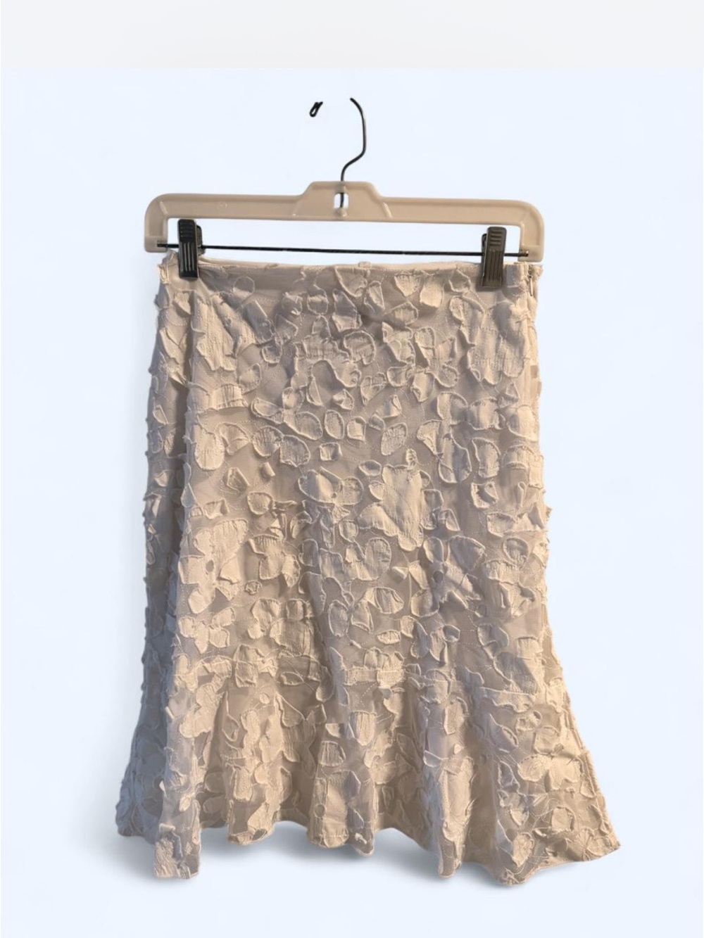 Vintage Rhapsody Womens Textured Flare Skirt in white
